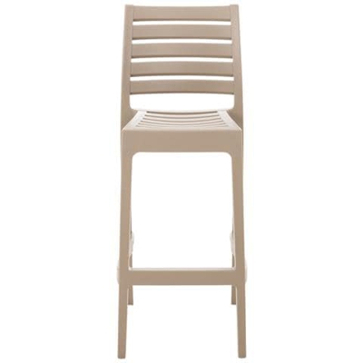 Sgabello Bar Ares in Polipropilene I Sgabello Impilabile con Schienale I Sgabello Outdoor H75 CMI Sgabello Cucina Bancone Resistente Fango