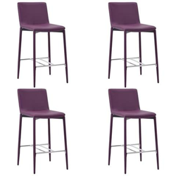 Sedie Da Bar 4 Pz Viola In Similpelle en oferta