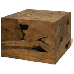 Tavolino Da Caffè In Autentico Legno Di Teak 50x50x35cm Marrone características