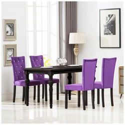 Sedie Per Sala Da Pranzo 4 Pz In Velluto Viola precio