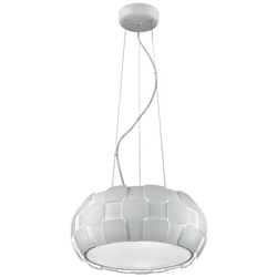 I-NECTAR-S5 - Lampadario a sospensione rigato bianco 24 watt E27 en oferta