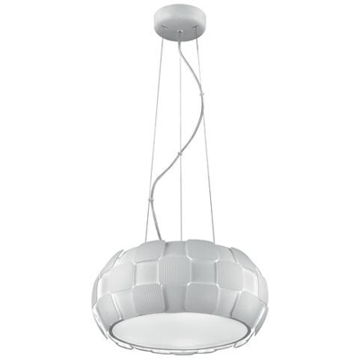I-NECTAR-S5 - Lampadario a sospensione rigato bianco 24 watt E27
