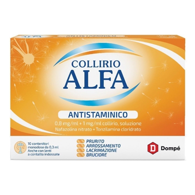 Collirio Alfa® Antistaminico 0,8 mg/ml + 1 mg/ml Collirio, Soluzione