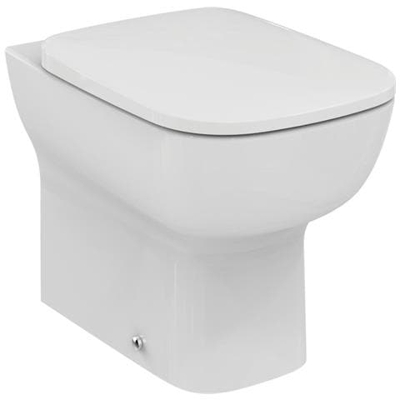 Vaso A Pavimento Filo Parete Con Sedile Normale Serie E Art. t300801 - Bianco Con Sedile Slim Normale A Magazzino