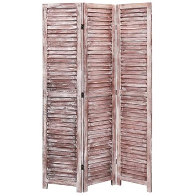 Divisorio A 3 Pannelli Marrone 105x165 Cm In Legno