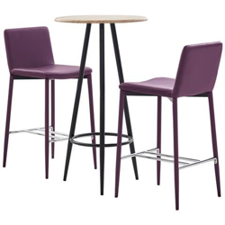 Set Da Bar 3 Pz In Similpelle Viola en oferta