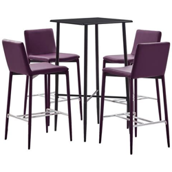 Set Da Bar 5 Pz In Similpelle Viola en oferta