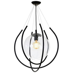 Lampada A Sospensione Felis, Lampadario, Da Soffitto, Nero In Metallo, Vetro, 55 X 55 X 90 Cm, 1 X E27, 60w características
