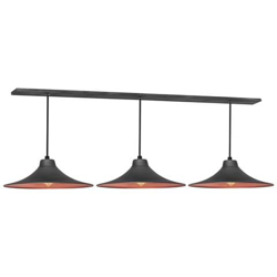 Lampada A Sospensione Ramus, Lampadario, Da Soffitto, Grigio Scuro In Metallo, 86 X 25 X 70 Cm, 3 X E27, 60w precio