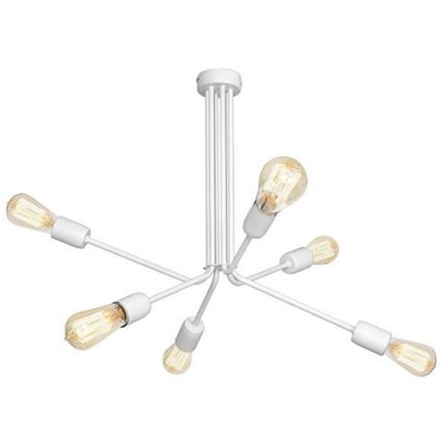 Lampada A Sospensione Scorpius White, Lampadario, Da Soffitto, Bianco In Metallo, 64 X 64 X 51 Cm, 6 X E27, 60w