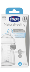 CHICCO BIBERON NATURALFEELING VETRO 0M+ 250 ML características