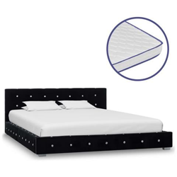 Letto Con Memory Foam Nero In Velluto Nero 140x200 Cm precio