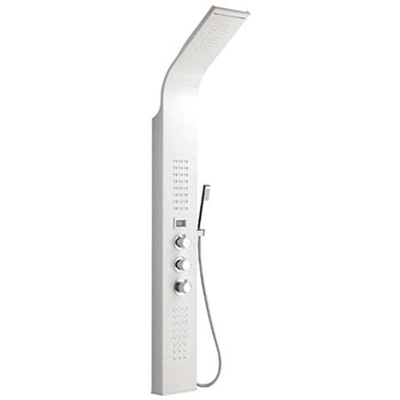 COLONNA DOCCIA PARETE ATTREZZATA MULTIFUNZIONE IDROMASSAGGIO NILO Nero