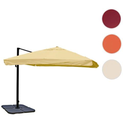Ombrellone Parasole Hwc-a96 3x3m Con Volante Avorio Girevole Con Base precio