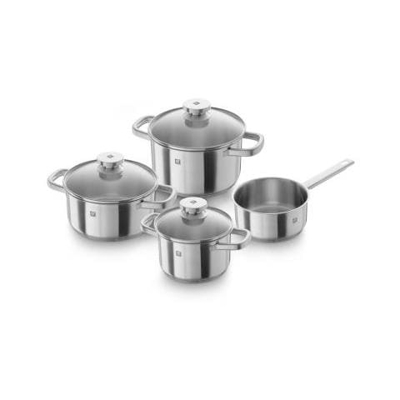 Set di pentole Joy a 4 pezzi in acciaio Inox