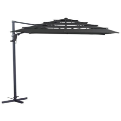 Ombrellone Monaco Flex 300x300 cm Aperto Grigio Quadrato en oferta