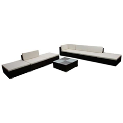 Set 20 Pz Seduta Da Giardino Mobile Polirattan Marrone características