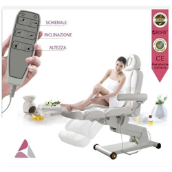 Poltrona Elettrica 3 Motori 3 Snodi Keope Fede B Bianca Con Telecomando Cuscino Copri Foro Viso Regolazione Schienale Inclinazione Altezza Ke-z6040 Per Estetista Trucco Centri Estetici Spa Massaggitori Fiseoterapisti Trattamenti en oferta