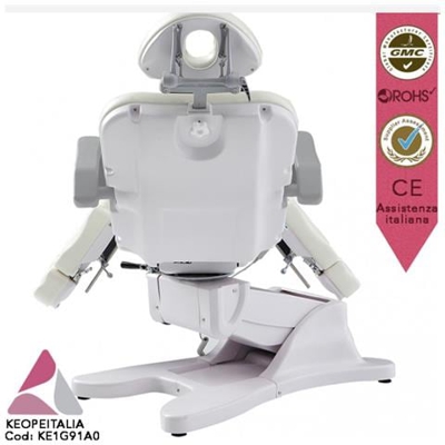 Poltrona Elettrica 3 Motori Keope Jusy Con Foro Viso E Cuscino Copri Foro Telecomando Gamabali Separati Regolazione Elettrica Inclinazione Schienale Seduta Altezza Gambali Ke-1g91a0 Per Estetista Trucco Centri Estetici Spa Massaggitori Fiseoterapisti Trat