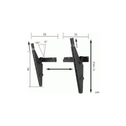 Universal Tilt Wall Support Nero supporto da parete per tv a schermo piatto en oferta