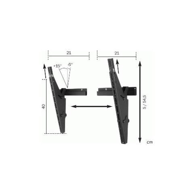 Universal Tilt Wall Support Nero supporto da parete per tv a schermo piatto