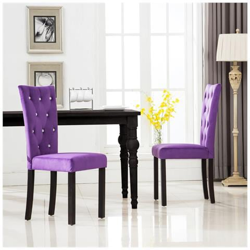 Sedie Per Sala Da Pranzo 2 Pz In Velluto Viola características