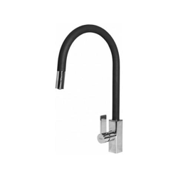 Miscelatore Monocomando con canna girevole e doccetta estraibile Rain Plus 21x41 cm Granitek Nero 40 características