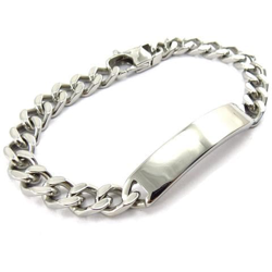 braccialetto con targhetta acciaio 'identité' 21 cm 8 millimetri - [ k1019] características
