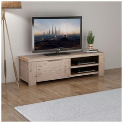 Mobile Porta Tv In Legno Massello Acacia Spazzolato 140x38x40cm precio