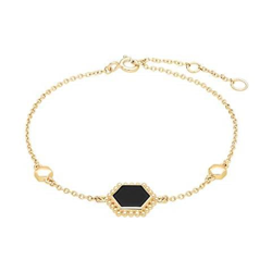 Braccialetto A Catena In Argento Sterling 925 Con Onice Nera Da 1 Ct características
