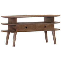 Mobile Porta Tv 110x35x50cm In Legno Massello Di Acacia en oferta