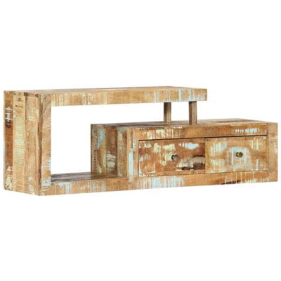 Mobile Porta Tv 120x30x40 Cm In Legno Massello Di Recupero