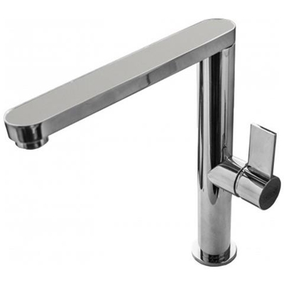 Miscelatore Monocomando con canna girevole cromata Materia 21x26 cm Metaltek Aluminium 79
