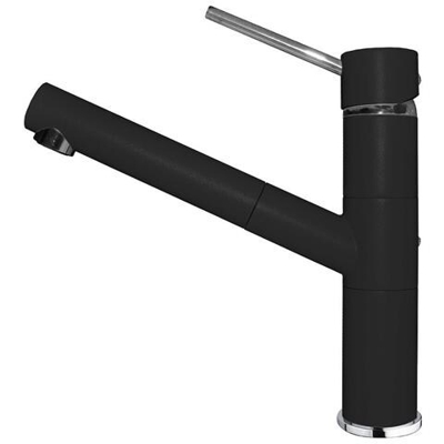 Miscelatore Monocomando con Canna Girevole e Doccetta Estraibile Reno in Kuro 86