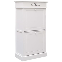Scarpiera Bianca 50x28x98 Cm In Legno Di Paulownia precio