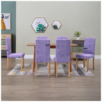 Sedie Da Pranzo 6 Pz Viola In Poliestere