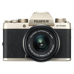 Fotocamera Mirrorless Fujifilm X-t100 + 15-45mm Colore Champagne Oro precio