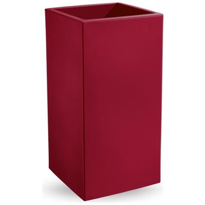 Vaso Cache-pot Cosmos Quadrato Alto In Colore Rosso Oriente