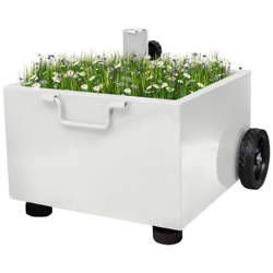 Fioriera Da Esterno Bianco Con Supporto Ombrellone en oferta