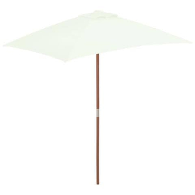 Ombrellone Da Esterni Con Palo In Legno 150x200 Cm Sabbia