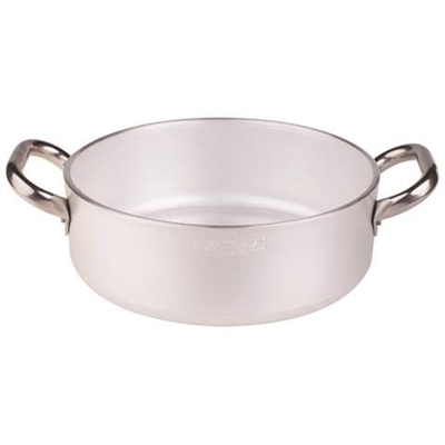 Casseruola Bassa 2 Maniglie Diametro 24 cm - Linea Alluminio 5 mm