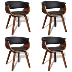 Sedia Moderna Da Tavola In Pelle Artificiale E Legno 4 Articoli precio