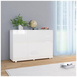 Credenza Con Finitura Lucida Bianca 107x35x76 Cm en oferta