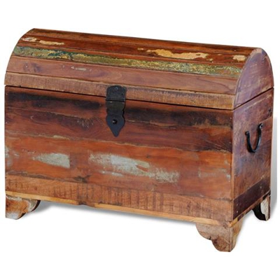 Cofanetto Cassa In Legno Anticato Massello