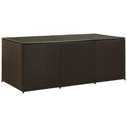 Baule Da Giardino In Polyrattan 180x90x75 Cm Marrone precio
