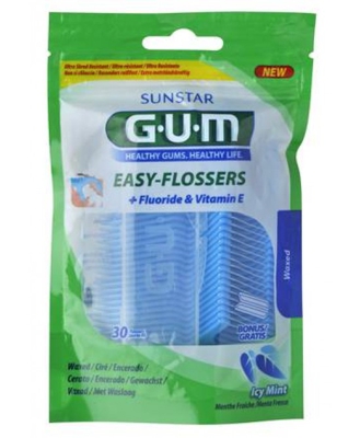 Gum Easy Flossers Filo Interdentale Con Forcelle 30 Pezzi