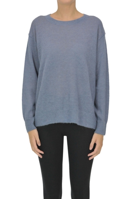 Alpaca and mohair wool pullover