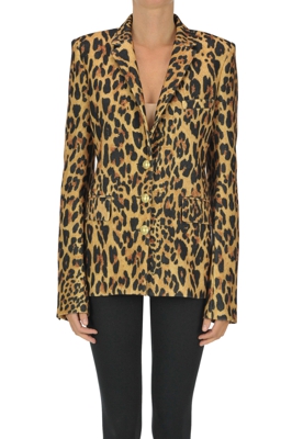 Animal print blazer