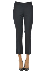 Cropped wool-blend trousers precio