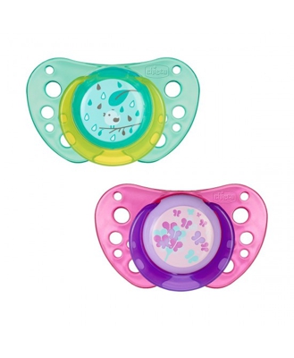 Chicco Succhietto Physio Air Girl In Silicone 12M+ 2 Pezzi